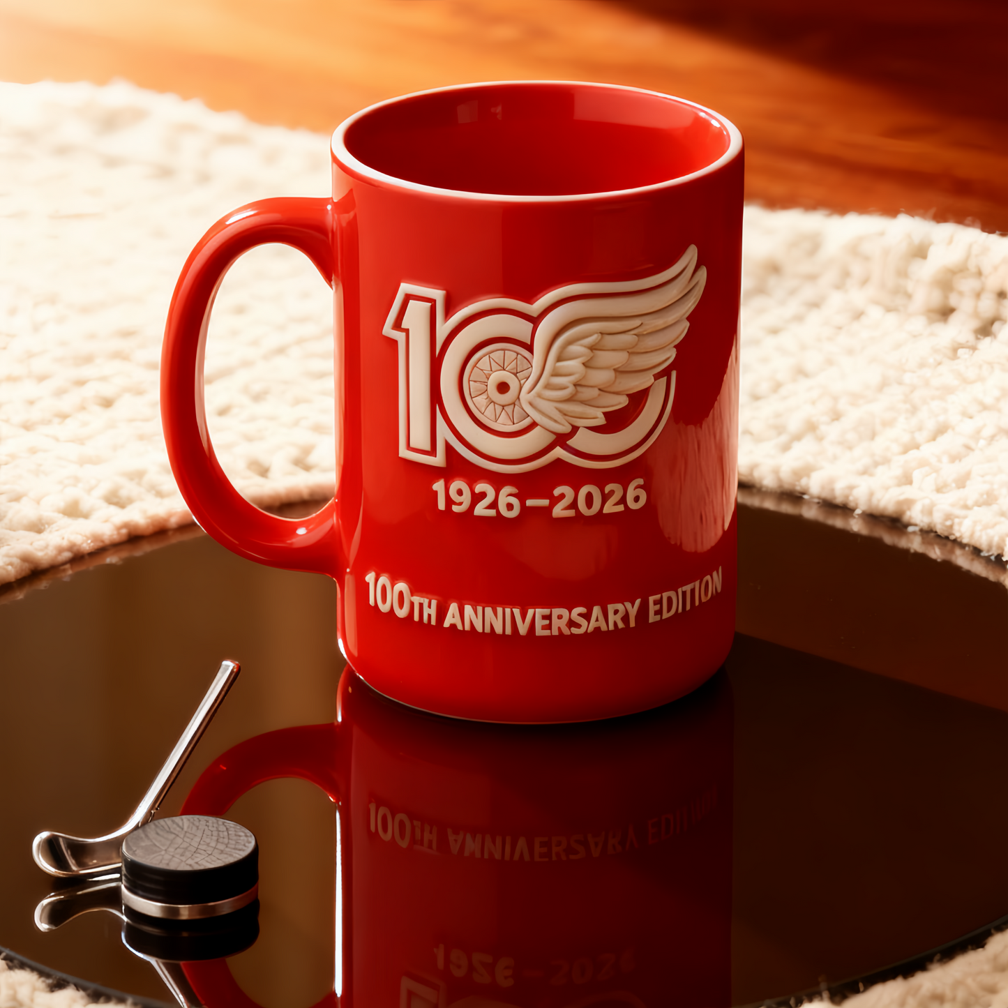 🏒Detroit Red Wings Hockey 100th Anniversary Mug(Luminousloft Handmade®) – BUY 2 SAVE $10 & VIP SHIPPING