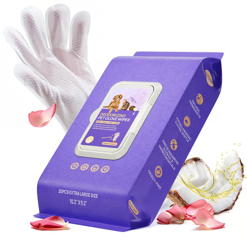 💥Early Eeaster Sale 50% Off🐶20pcs Deodorizing Pet Grooming Glove Wipes