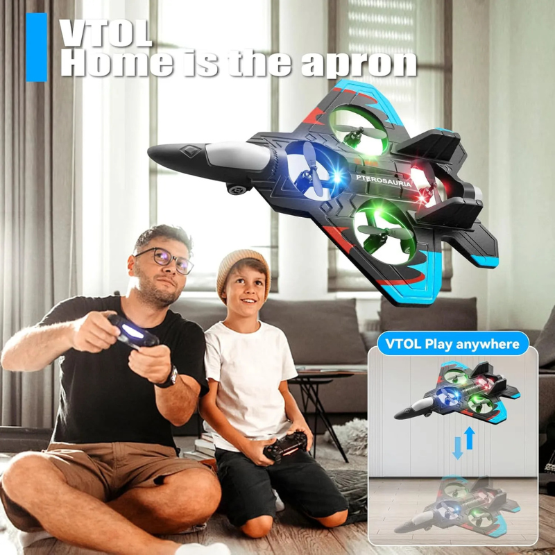 🎁49% OFF For The New Year 2026🎉🎉RC Stunt Fighter Jet Toy for Kids with 360° Flips & LED Lights