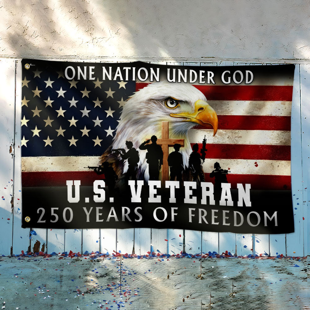Semiquincentennial One Nation Under God US Veteran Grommet Flag