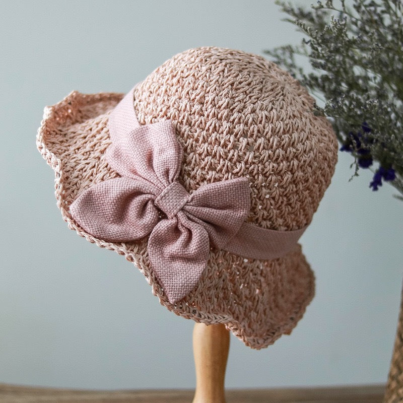Hot Selling! 50% OFF 🔥 Handmade straw hat, foldable, sun protection, with bow.