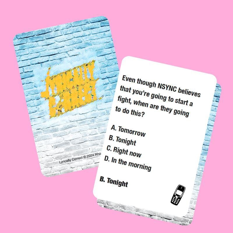 đ„Last Day 49% OFFđ„Lyrics Pop Quiz Pop Quiz 90s & 2000s Edition Music Trivia Game