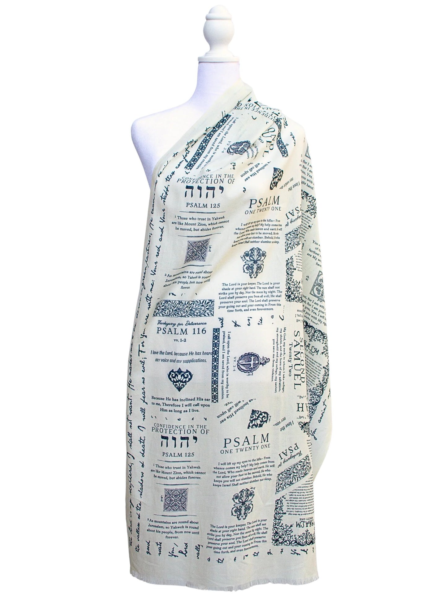 ✝️Christian Prayer Shawl: Protection Bible Verse Scarf, Yeshua Scripture Wrap🙏