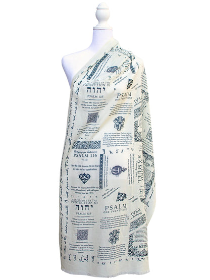 ✝️Christian Prayer Shawl: Protection Bible Verse Scarf, Yeshua Scripture Wrap🙏