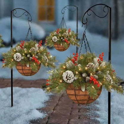 🎄Christmas Promotion 49% OFF🔥Pre-Lit Artificial Christmas Hanging Basket