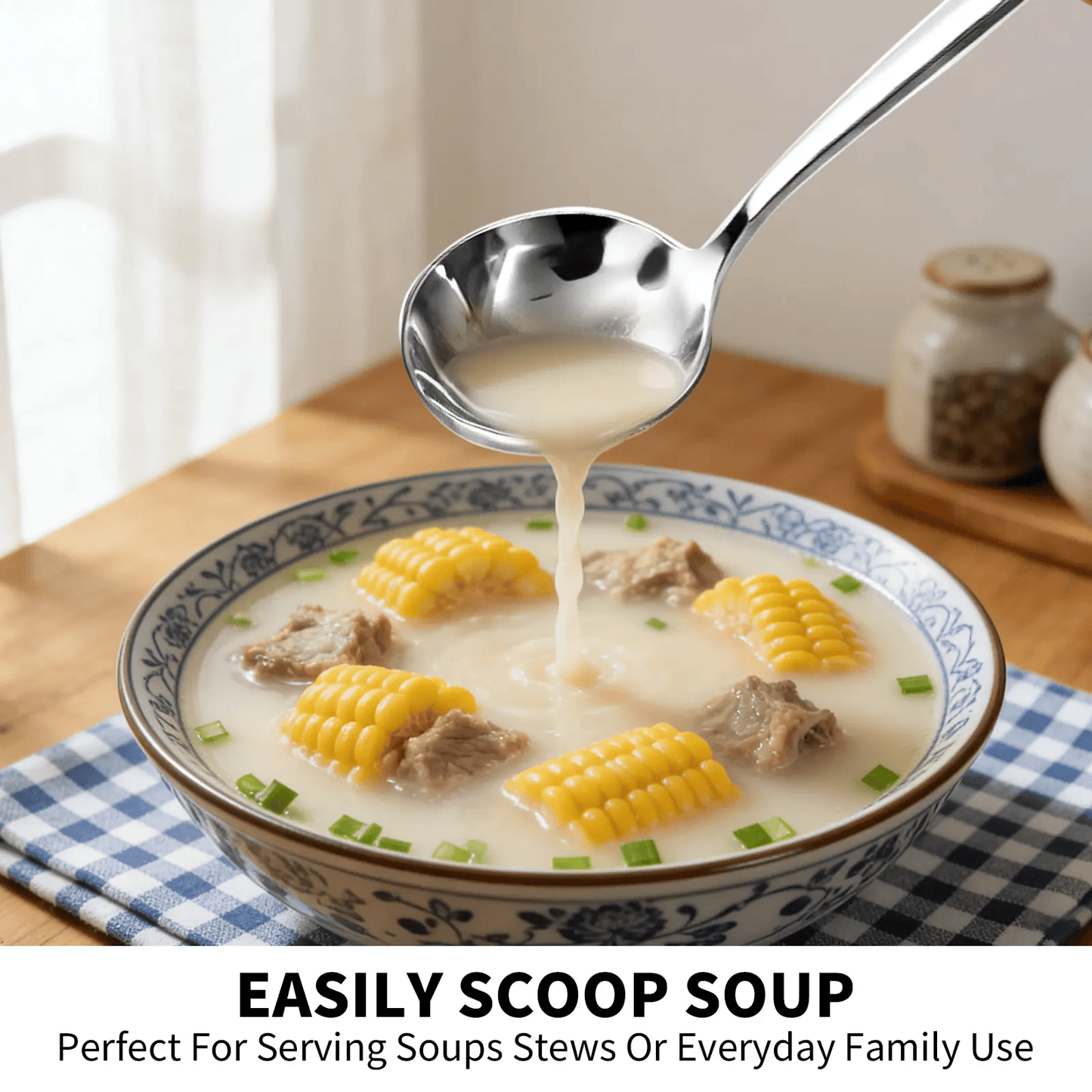 🍲 Stainless Steel Soup Spoon Set