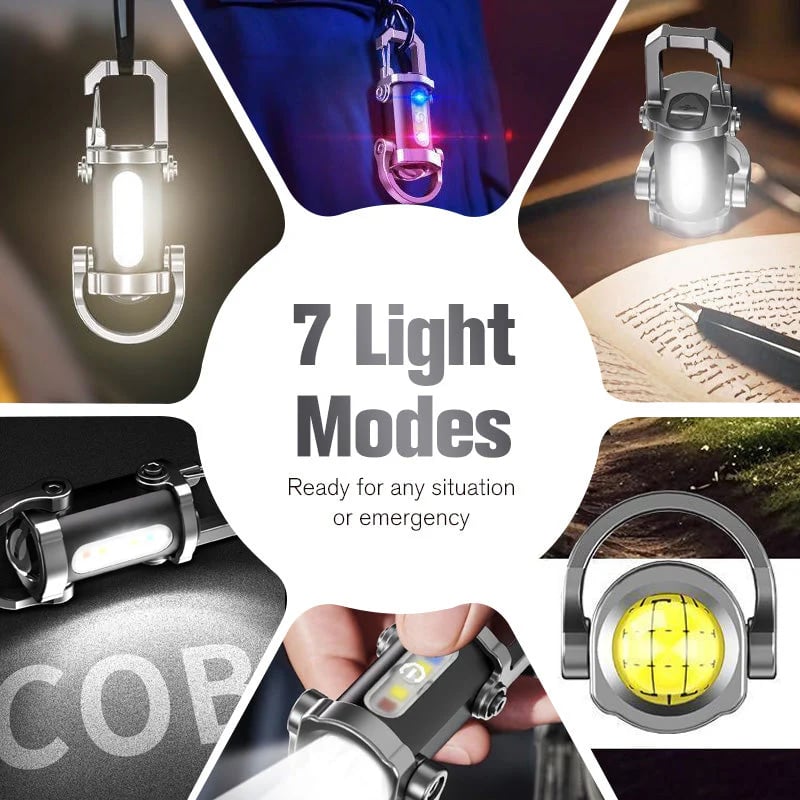 Portable Rechargeable Bright Keychain Flashlight