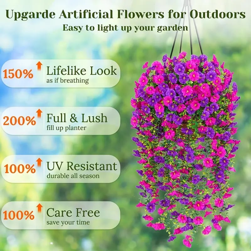 💥Last Day Only $3.98🌺UV Resistant Hanging Artificial Morning Glory Vine 💖