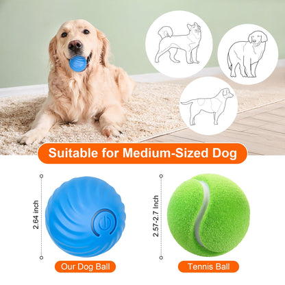 2pcs Smart Interactive Dog Toy Ball, Active Rolling Wicked Ball with Automatic Bouncing and Rotating for All Dogs