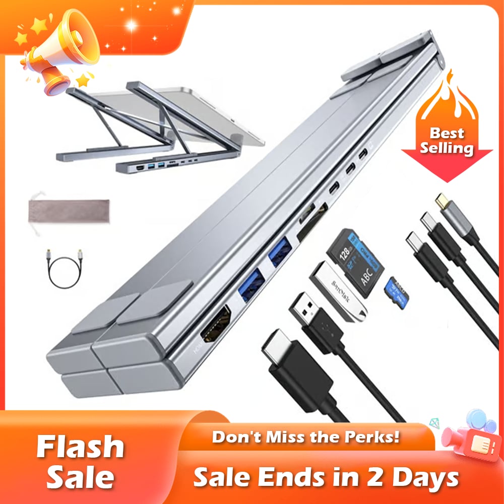 ⚡Hot Sales 49% OFF🔥 8-in-1 USB-C Laptop Stand,Best Gifts💻