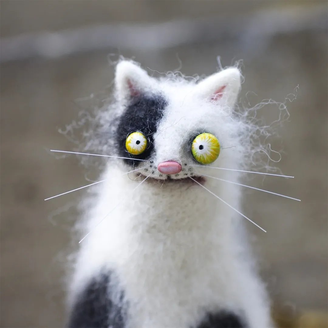 🔥Last Day: BUY 3 GET 1 FREE🎄🎁Wool Felt Familiars – Quirky Handmade Companions🐱