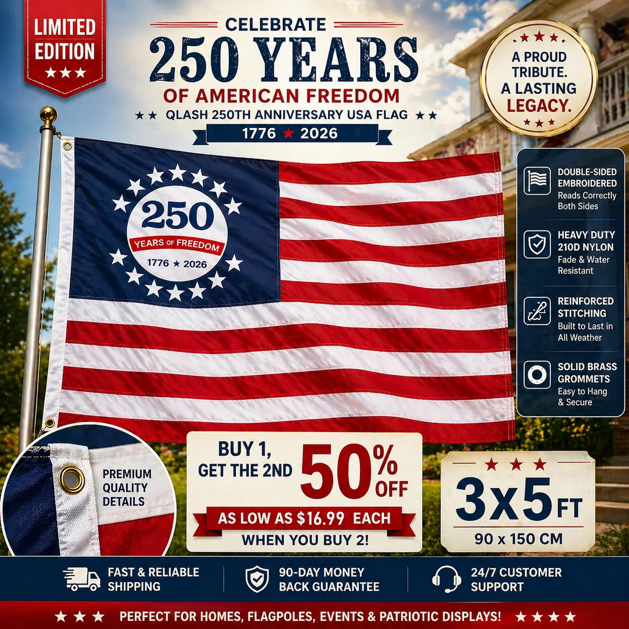 🇺🇸Buy 1 Flag🔥 Save 49%