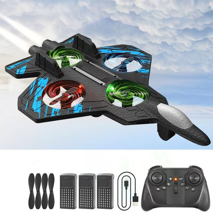 🎁49% OFF For The New Year 2026🎉🎉RC Stunt Fighter Jet Toy for Kids with 360° Flips & LED Lights