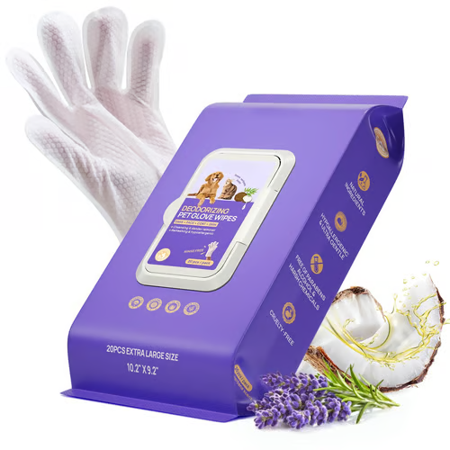 💥Early Eeaster Sale 50% Off🐶20pcs Deodorizing Pet Grooming Glove Wipes