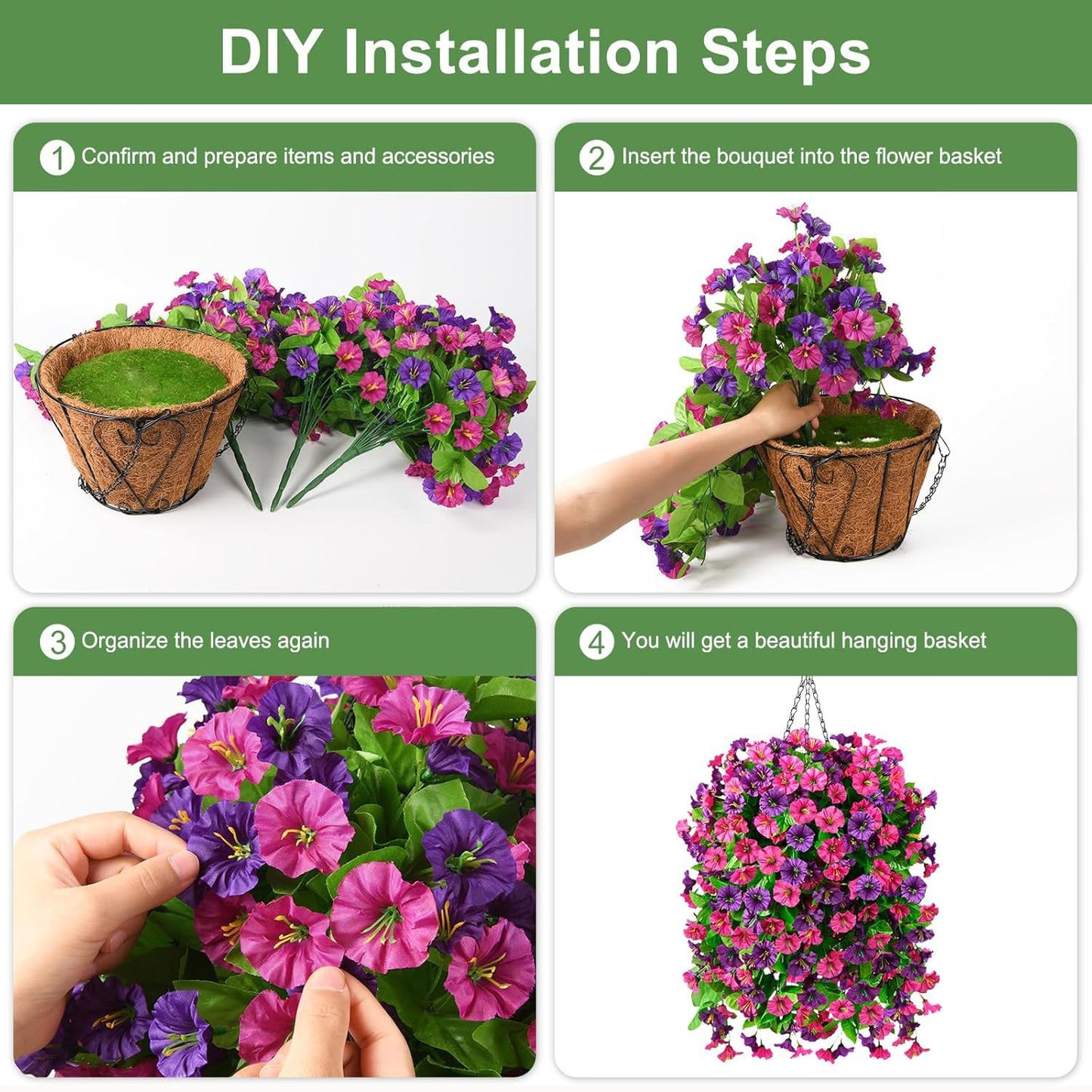 💥Last Day Only $3.98🌺UV Resistant Hanging Artificial Morning Glory Vine 💖