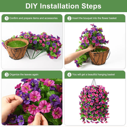 💥Last Day Only $3.98🌺UV Resistant Hanging Artificial Morning Glory Vine 💖