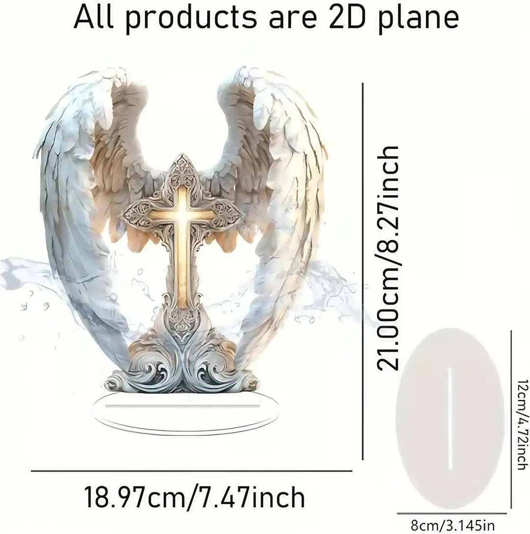 🔥HOT SALE 49%OFF-⭐Gorgeous Angel Wings Cross Decoration