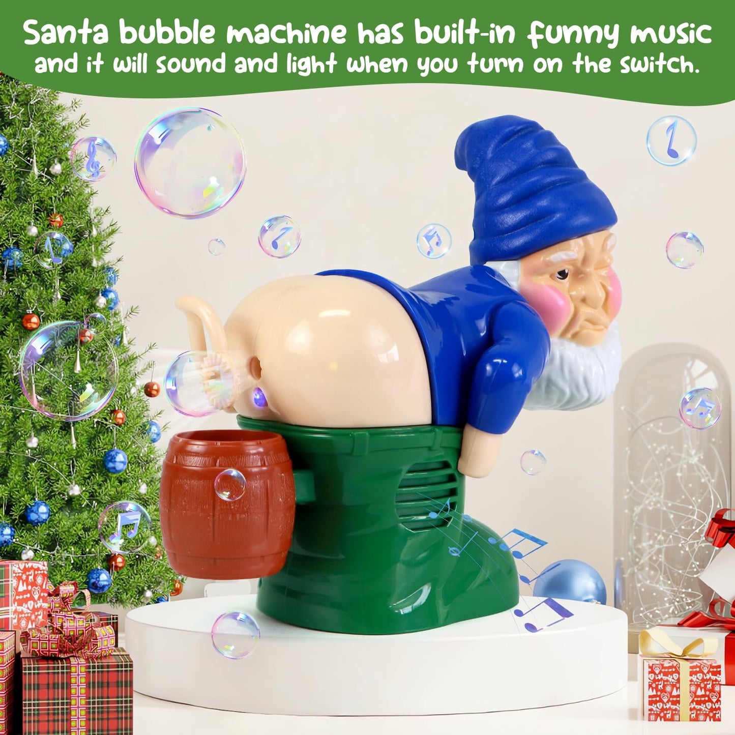🎅Bubble Blowing Santa With Music & Flashing Lights🫧