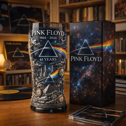 Pink Floyd 1965–2026 61st Anniversary 3D Relief Pint Glass
