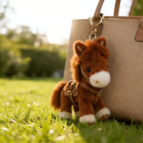 🔥LAST DAY BUY 2 GET 1 FREE🐎Ponytata Plush Pony Bag Charm and Keychain ✨2026 Year of the Horse Gift 🎁