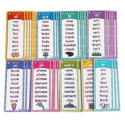 🎁Last Day 50% OFF🔥Phonics Word Cards 117 Sound Groups 900+ Rhyming Words Preschool English Discovery Joy