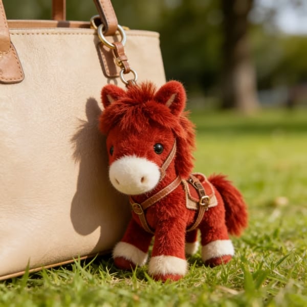 🔥LAST DAY BUY 2 GET 1 FREE🐎Ponytata Plush Pony Bag Charm and Keychain ✨2026 Year of the Horse Gift 🎁