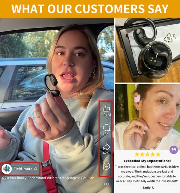 🏆 #1 Best Seller – AI-Powered Wireless Bluetooth 5.4 Earphones | Ultra-Clear Translation & Perfect iOS & Android Fit! 🎧🤖✨