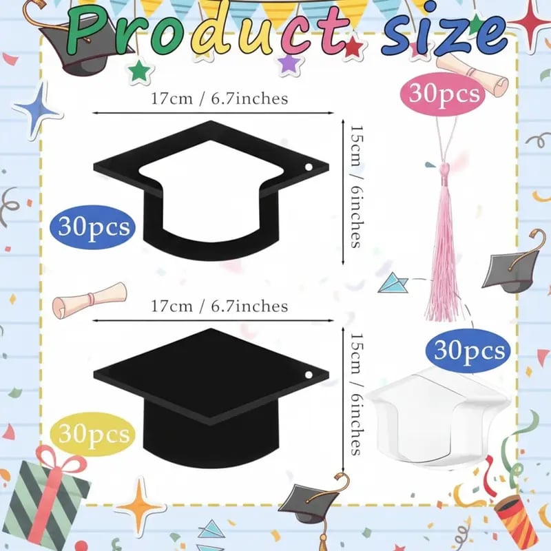 🎓Graduation Cap Candy Cards, 2026 Graduation Candy Dome Greeting Card Gift with Tassel Chocolate Box