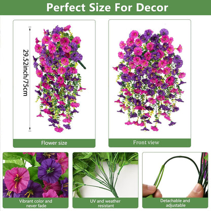 💥Last Day Only $3.98🌺UV Resistant Hanging Artificial Morning Glory Vine 💖