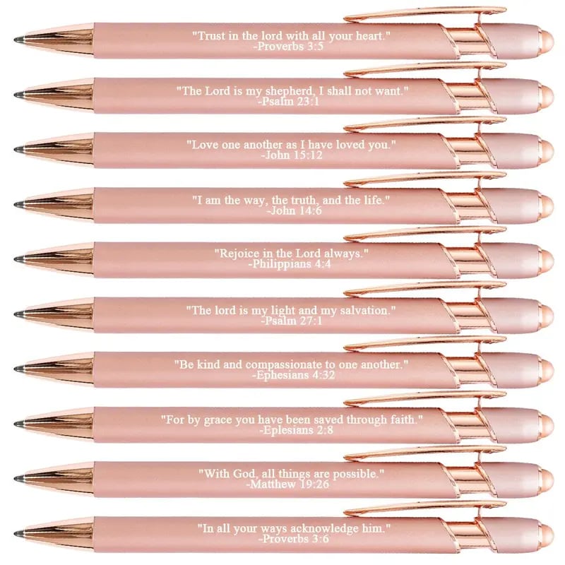 💕49% OFF❤️🙌Find Daily Strength: Premium Comfort Bible Verse Pens – 10pcs (Gift Set)