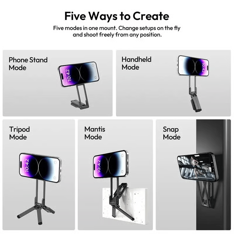 Magnetic Phone Tripod for iPhone, MA38 Portable Phone Holder Mini Tripod for Magsafe
