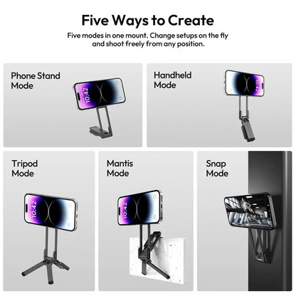 Magnetic Phone Tripod for iPhone, MA38 Portable Phone Holder Mini Tripod for Magsafe