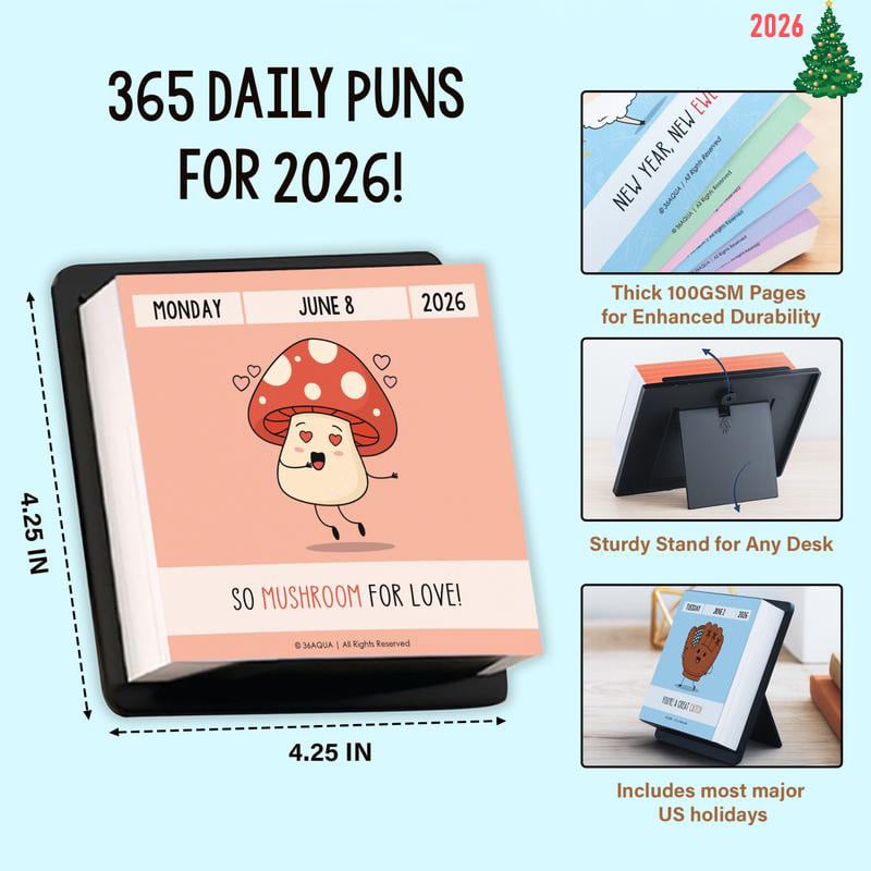 🔥Last Day 50% OFF✨2026 Punny Motivational Desk Calendar📅