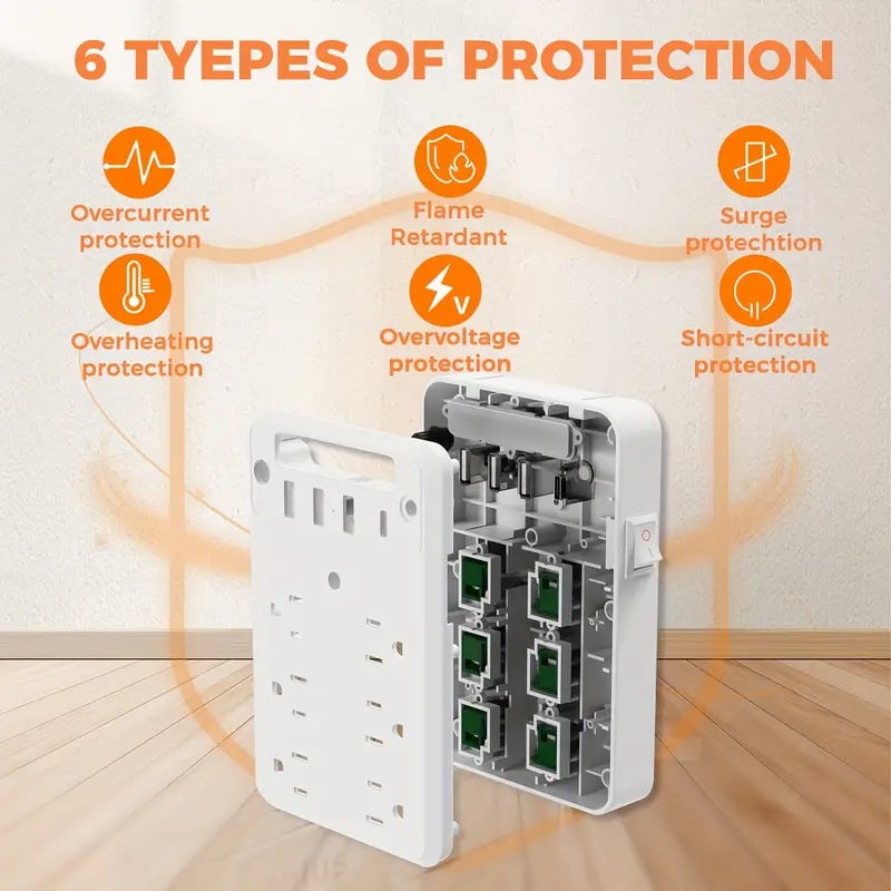 🏆Black Friday 60% OFF💥🎁Wall Outlet Extender with Shelf Night
