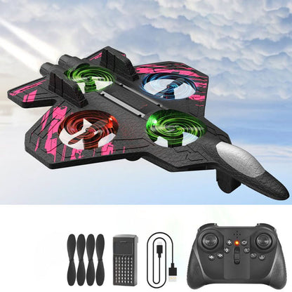 🎁49% OFF For The New Year 2026🎉🎉RC Stunt Fighter Jet Toy for Kids with 360° Flips & LED Lights