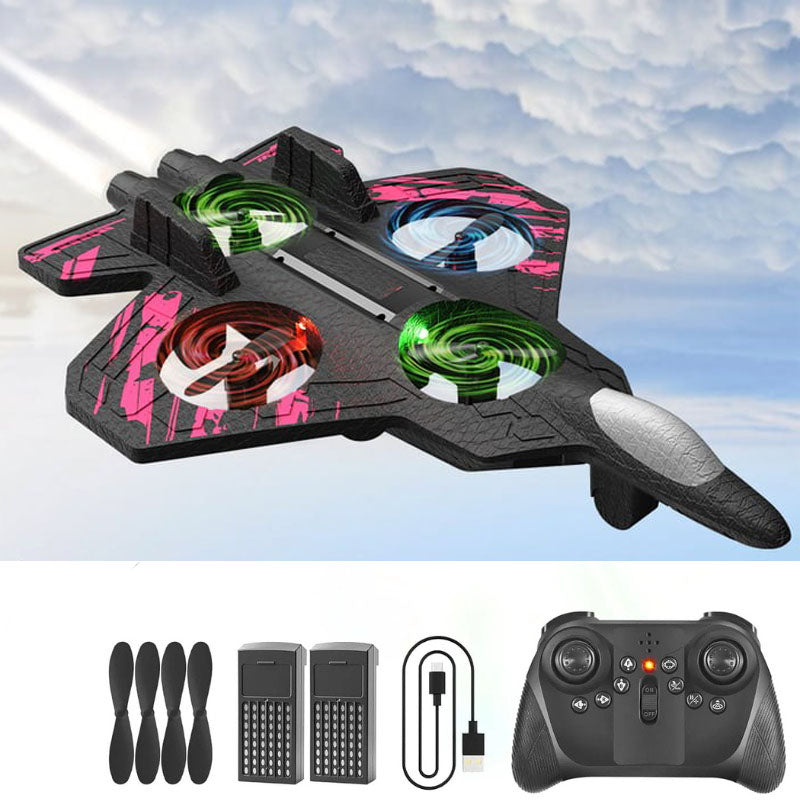 🎁49% OFF For The New Year 2026🎉🎉RC Stunt Fighter Jet Toy for Kids with 360° Flips & LED Lights
