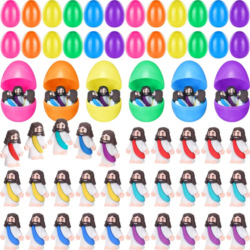 ✝️Christian Easter Surprise Eggs: Pre‑Filled Eggs with Mini Jesus Figures – Share Hope & Faith This Spring🌸