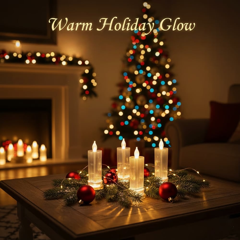 🕯️LED Crystal Candle Lights(4pcs in 1 set)