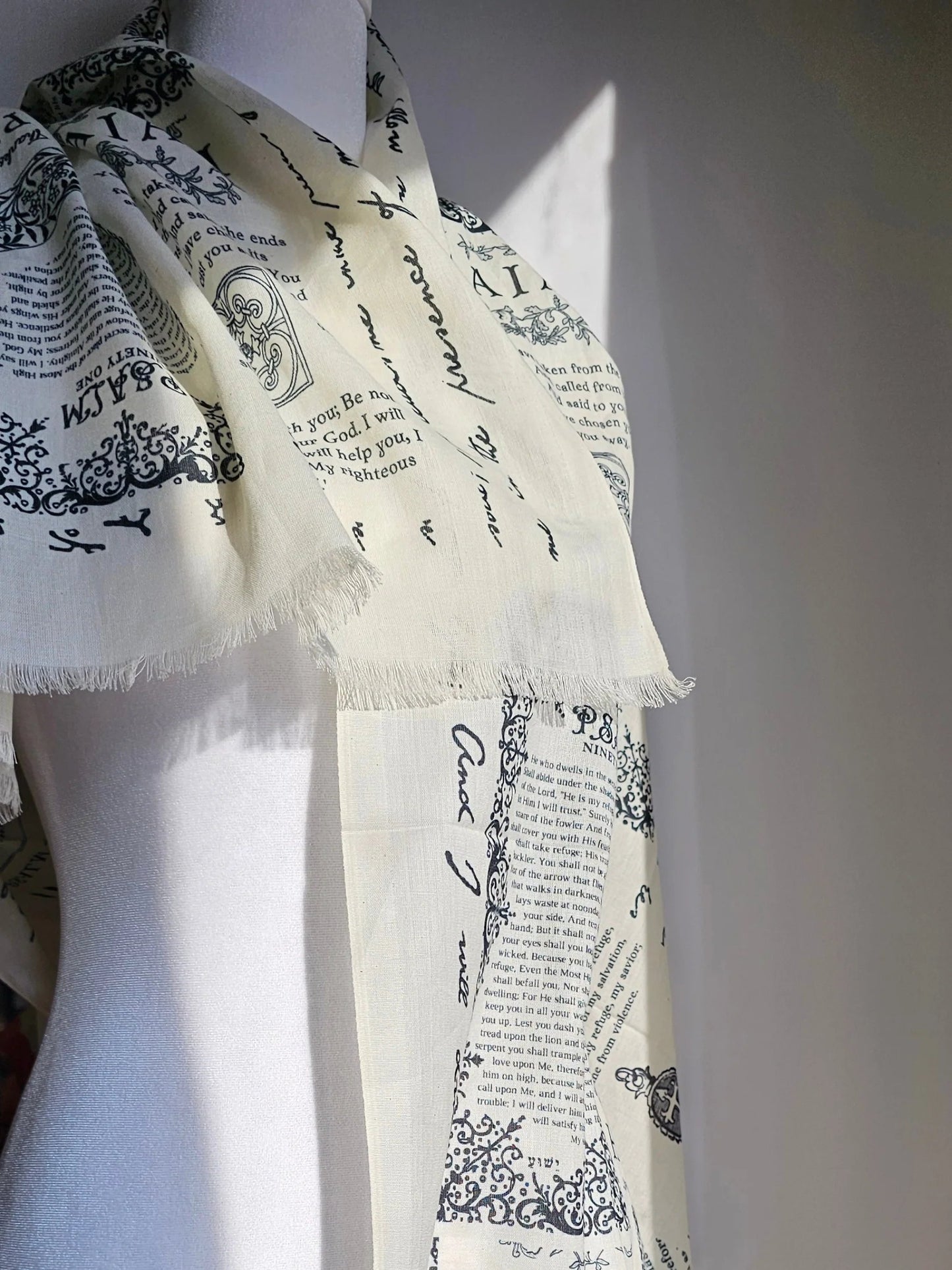 ✝️Christian Prayer Shawl: Protection Bible Verse Scarf, Yeshua Scripture Wrap🙏