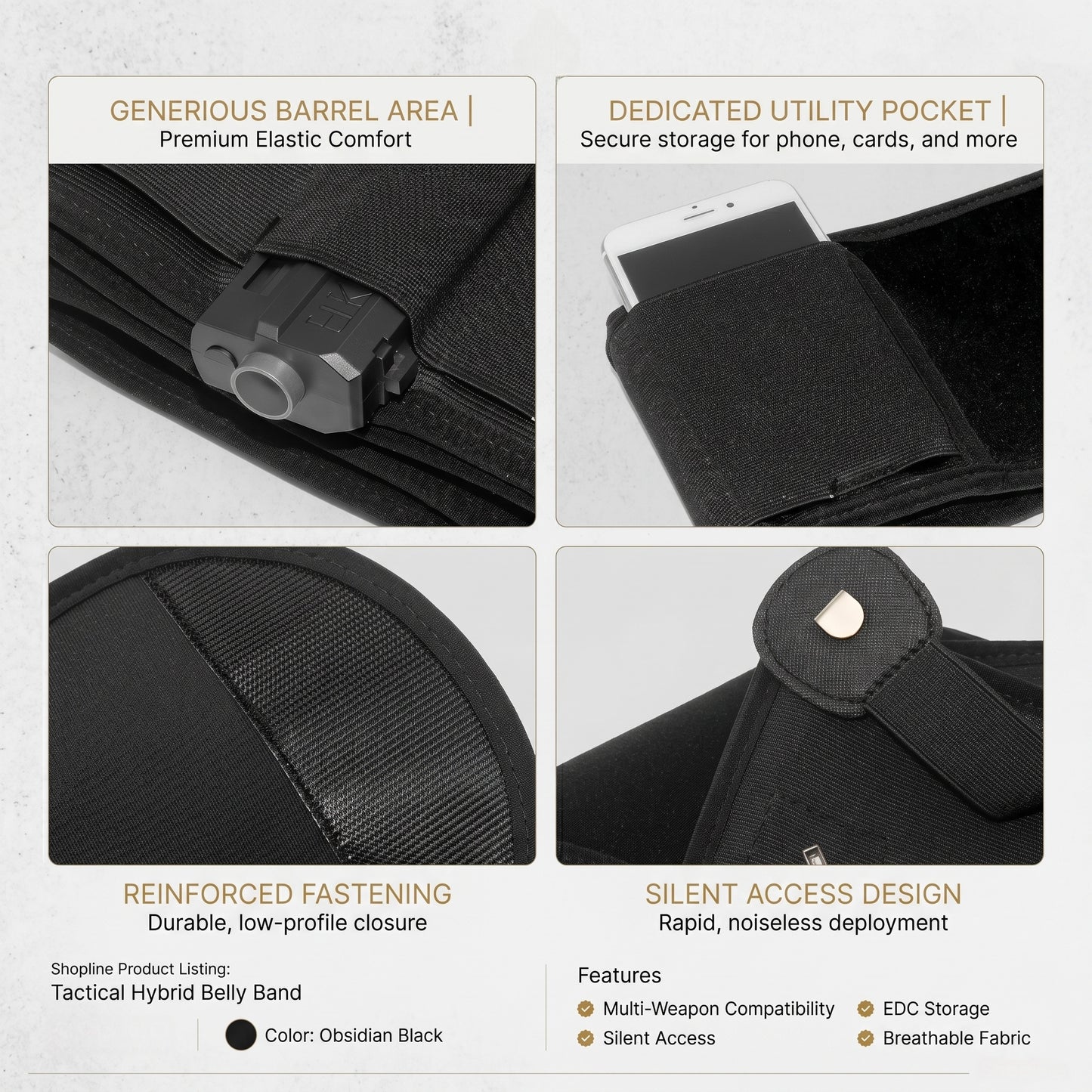 Concealed Carry Belly Band Holster – Secure, Comfortable & No-Print Design