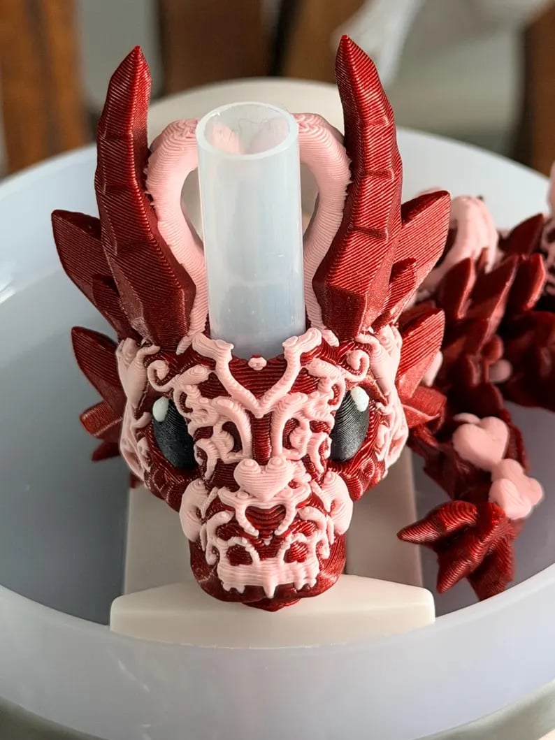 🔥Last Day 49% OFF - 💘🐲Valentines Day Dragon tumbler topper or desk buddy