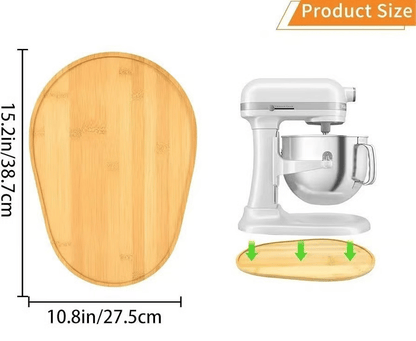 🔥 Handmade Bamboo Mixer Mobile Tray, Waterproof, Anti-Slip & Corrosion-Resistant