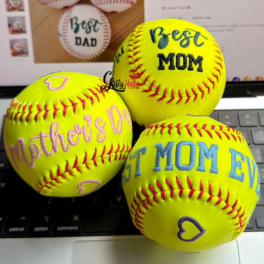 Custom Embroidered Baseball & Softball, Father's Day Gift, Mother's Day Gift