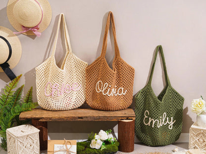 Personalized beach tote bags