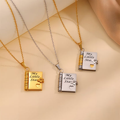 💌My Book Necklace for Daughter,Son or Lover🎁Birthday Day Gift Graduation Jewelry of Love