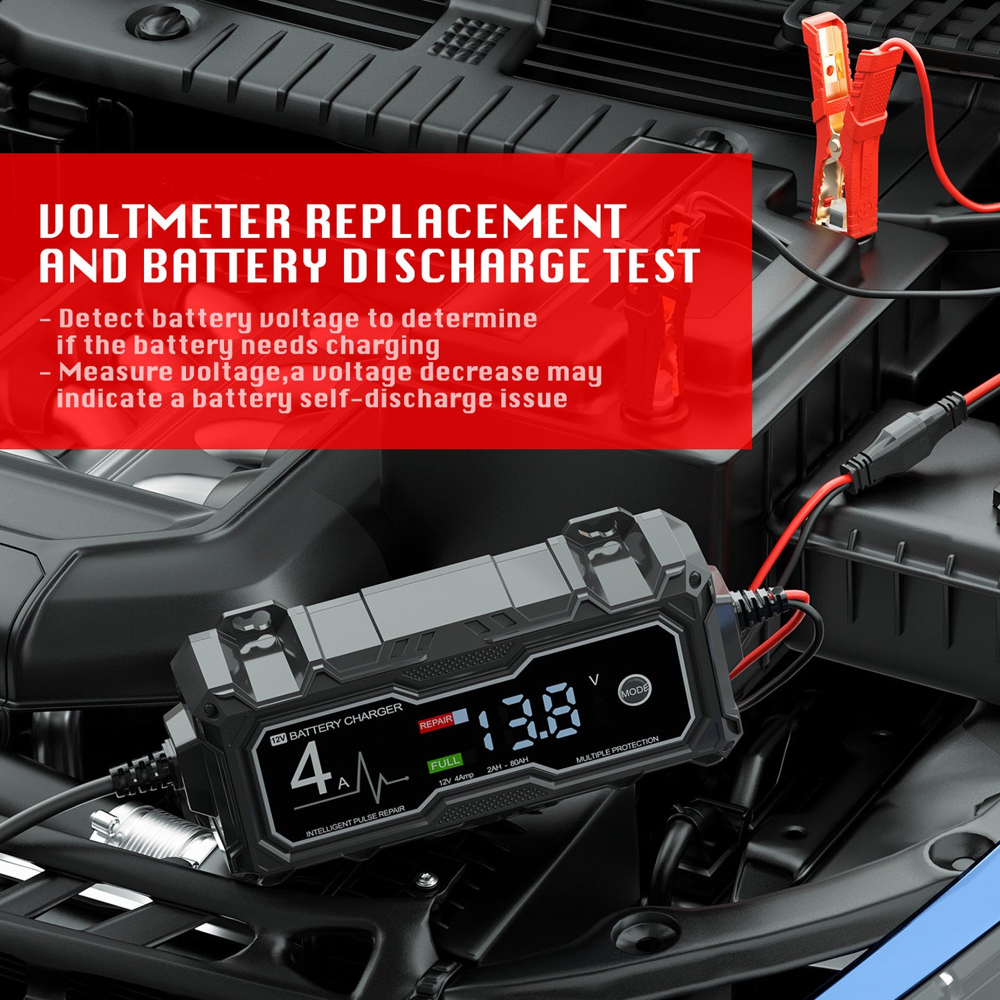 ⚡USB Rechargeable Digital Multimeter🔋–  Boost X GBX155 4250A Jump Starter for 10.0L Gasoline and 8.0L Diesel Engines
