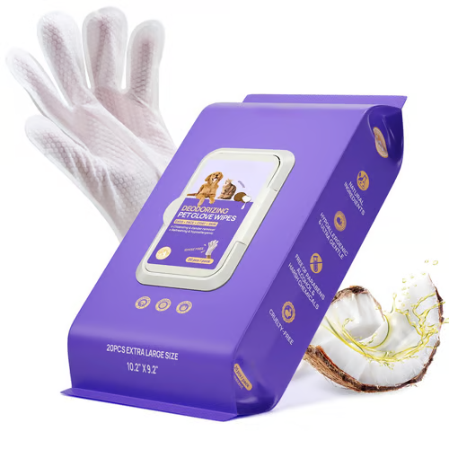 💥Early Eeaster Sale 50% Off🐶20pcs Deodorizing Pet Grooming Glove Wipes