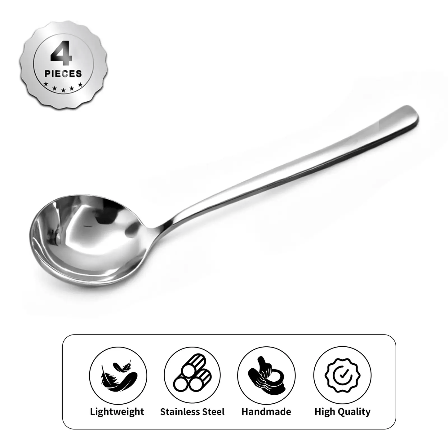 🍲 Stainless Steel Soup Spoon Set