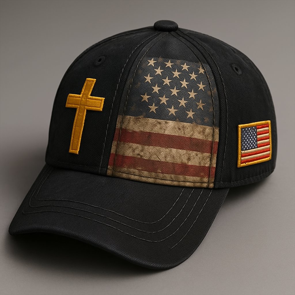 🔥LAST DAY 50% OFF-✝️Pride & Faith of US Hat with Jesus Cross Embroidery