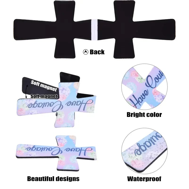 📖16 Pcs Magnetic Cross Bookmarks Gifts for Bible Study, Readers, Teachers, Students🌸✝️